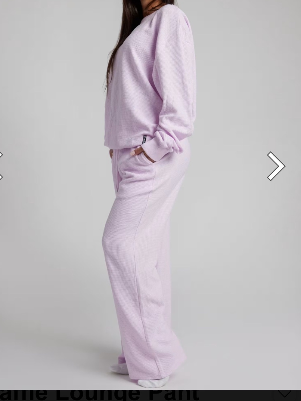 Comfrt waffle knit lounge set in limited edition Opal color. - Picture 8 of 15